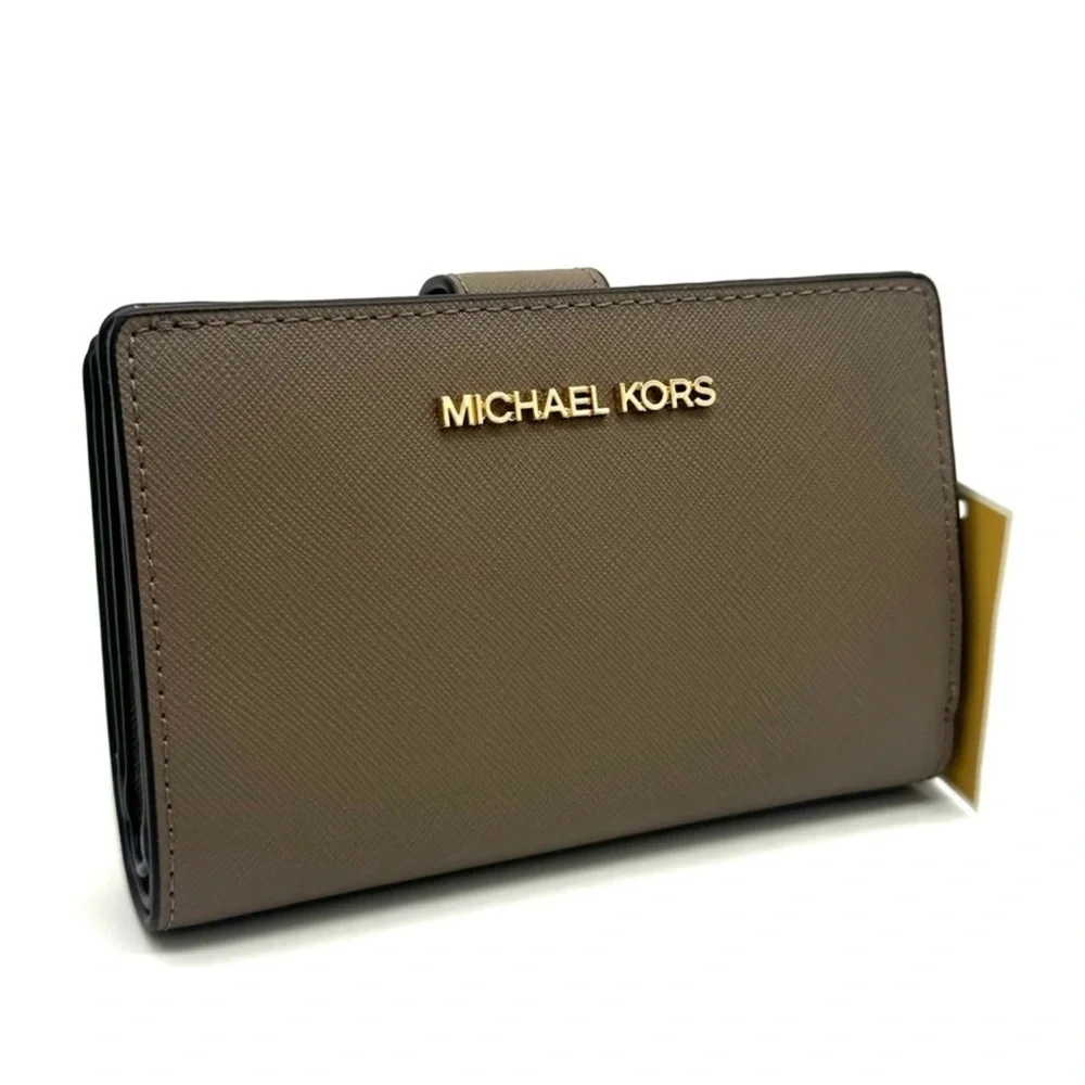 Michael Kors Medium Bifold Zip Chain Wallet Dusk